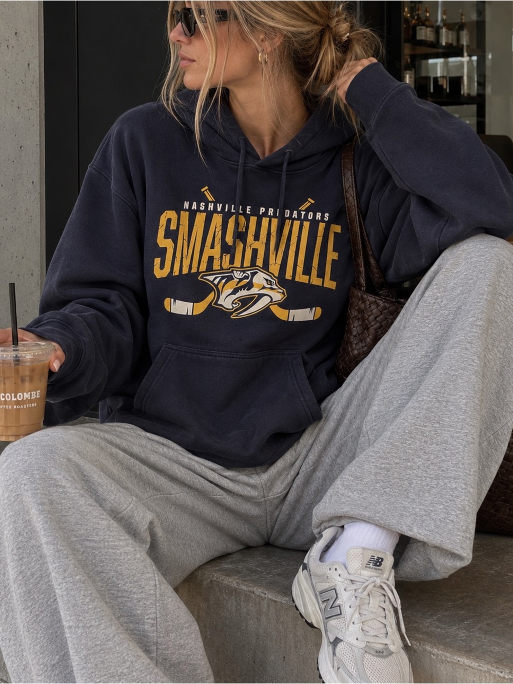 Nashville Predators Smashville NHL Hoodie Navy Blue S